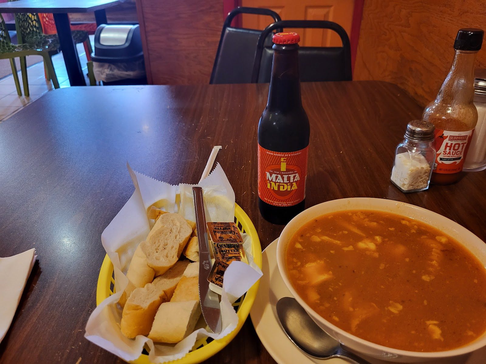 Soup with a side of tostones